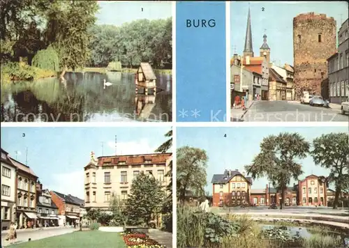 Burg Magdeburg Flickschupark Berliner Tor Platz der Opfer des Faschismus Bahnhof Kat. Burg