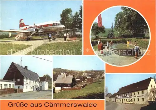 Caemmerswalde Schauflugzeug IL 18 Parkanlage Gaststaette Caemmerswalde Teilansicht  Kat. Neuhausen Erzgebirge