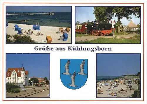 Kuehlungsborn Ostseebad Strand Bootssteg Villa Inselbahn Kat. Kuehlungsborn