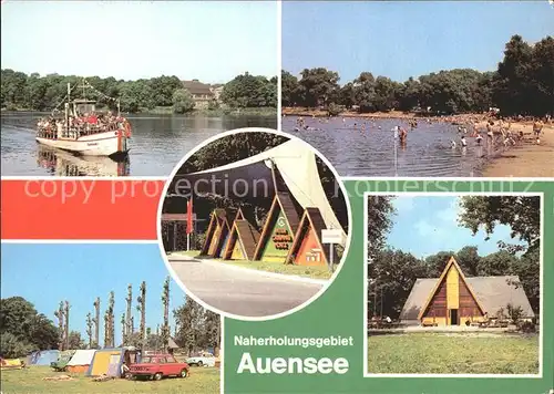 Leipzig Auensee HOG Haus Auensee Strandbad Internat Campingplatz Gaststaette Intertreff Kat. Leipzig