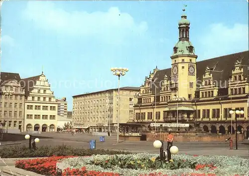 Leipzig Markt und Altes Rathaus Kat. Leipzig