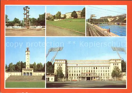 Leipzig Sportforum Dt Hochschule fuer Koerperkultur Schwimmstadion Werner Seelenbinder Turm Sportmuseum Kat. Leipzig