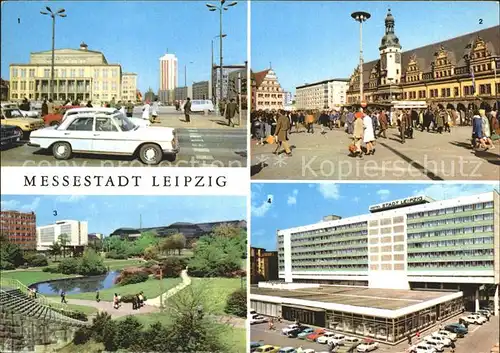 Leipzig Opernhaus Karl Marx Platz Altes Rathaus Schwanenteich Interhotel Stadt Leipzig Kat. Leipzig