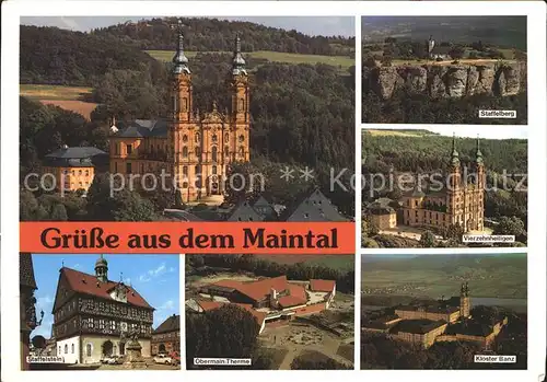 Maintal Basilika Vierzehnheiligen Staffelberg Staffelstein Obermain Therme Kloster Banz Kat. Maintal