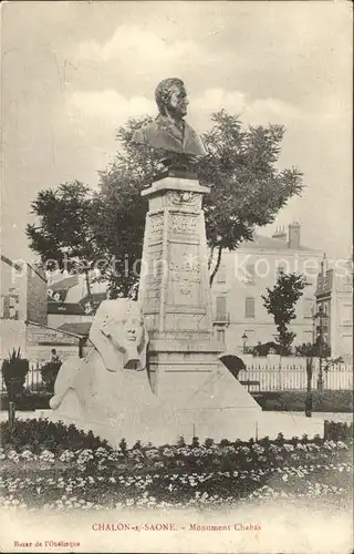 Chalon sur Saone Monument Chabas Denkmal Bueste Kat. Chalon sur Saone