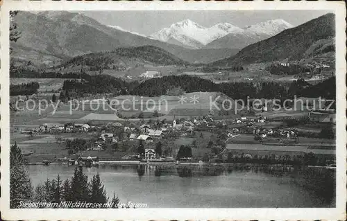 Seeboden Kaernten Panorama mit den Tauern Kat. Seeboden Millstaettersee