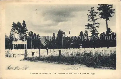 Munster Haut Rhin Elsass Cimetiere du Wettstein Kat. Munster