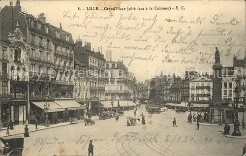 Lille Nord Grande Place Colonne Kat. Lille