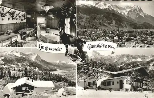 Garmisch Partenkirchen Bergwirtschaft Gamshuette Wettersteingebirge Zugspitze Tiroler Berger Huber Karte Nr 10177 Kat. Garmisch Partenkirchen