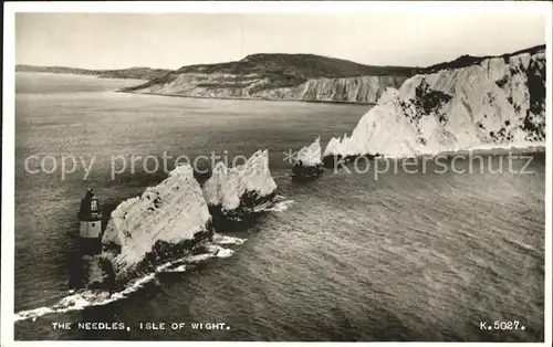 Isle of Wight UK The Needles Leuchtturm Kueste Valentines Post Card / Isle of Wight /Isle of Wight