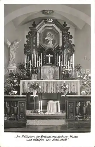 Schoenstatt Vallendar Heiligum der dreimal wunderbaren Mutter und Koenigin Kirche Altar Kat. Vallendar