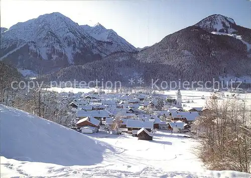 Bad Oberdorf Winterpanorama mit Breitenberg Rotspitze Entschenkopf Horn Allgaeuer Alpen Kat. Bad Hindelang