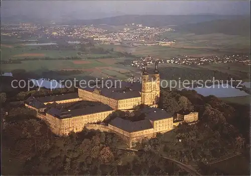 Kloster Banz mit Lichtenfels Fliegeraufnahme Kat. Bad Staffelstein