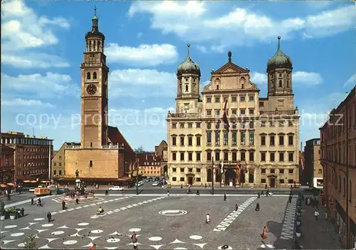Augsburg Rathaus und Perlachturm Kat. Augsburg