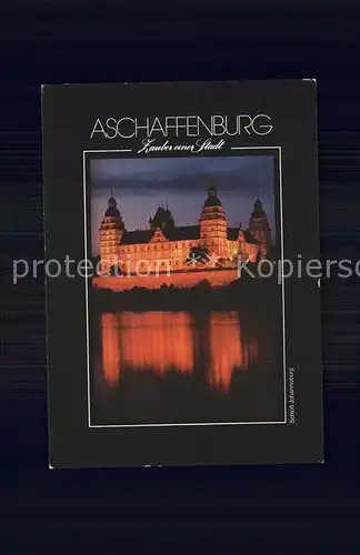 Aschaffenburg Main Schloss Nachtaufnahme Kat. Aschaffenburg