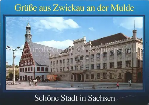 Zwickau Sachsen Historische Stadt an der Mulde Gewandhaus Rathaus Kat. Zwickau