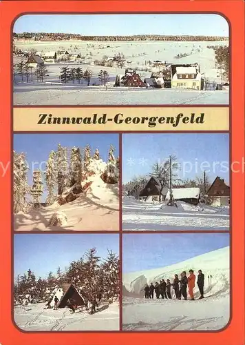 Zinnwald Georgenfeld Teilansicht Lugstein Huette Hochmoor Skiunterricht Kat. Altenberg