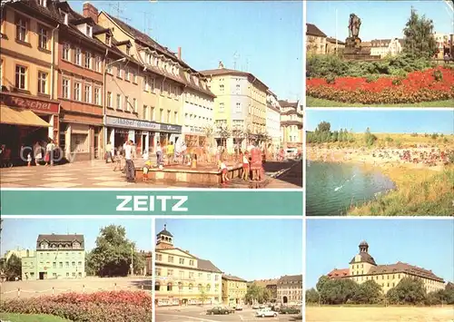Zeitz Leninstrasse Platz der Jungen Pioniere Friedensplatz OdF Denkmal Naherholungsgebiet Kretzschau Schloss Moritzburg Kat. Zeitz