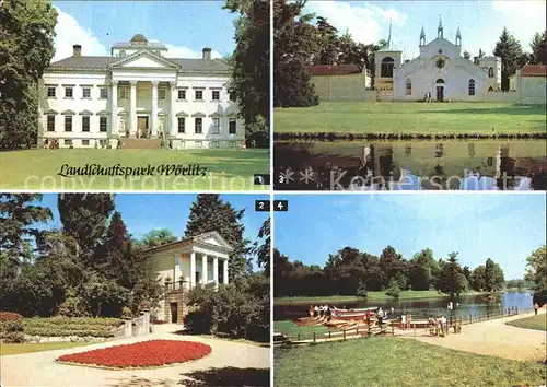 Woerlitz Landschaftspark Schlossmuseum Floratempel Gotisches Haus Gondelstation Kat. Woerlitz