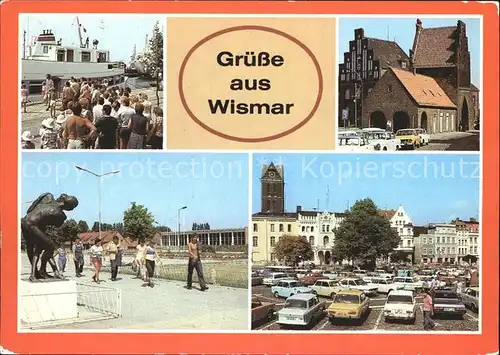 Wismar Mecklenburg Anlegestelle Weisse Flotte Wassertor Volksschwimmhalle Markt