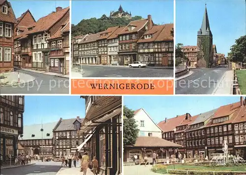Wernigerode Harz Kleinste Haus Feudalmuseum Schloss Westerntorturm Hotel Gothisches Haus Nikolaiplatz Kat. Wernigerode