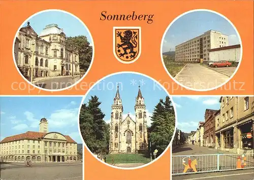 Sonneberg Thueringen Spielzeugmuseum Pflegeheim Feierabendheim Rathaus Kirche Fussgaengerzone Kat. Sonneberg