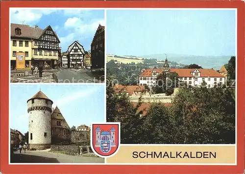 Schmalkalden Altmarkt Pulverturm Schloss Wilhelmsburg Kat. Schmalkalden