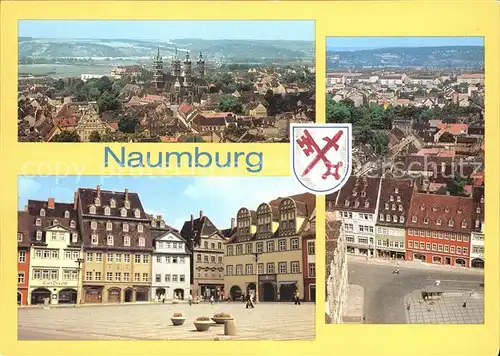 Naumburg Saale Stadtbild mit Dom Wilhelm Pieck Platz Kat. Naumburg