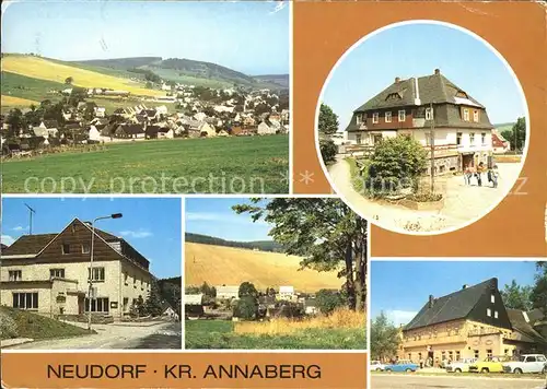 Neudorf Annaberg uebersicht HO Gaststaette Vierenstrasse Betriebsgaststaette Gute Quelle FDGB Vertragshaus Haus des Volkes Kat. Oberwiesenthal