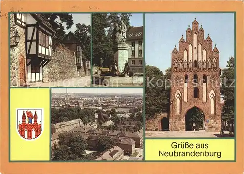Neubrandenburg Wiekhaeuser Mudder Schulten Brunnen Neues Tor Stadtbild Kat. Neubrandenburg