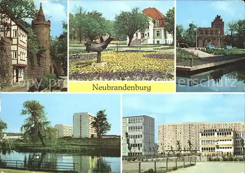 Neubrandenburg Wiekhaus Moenchenturm Stadtpark Treptower Tor Schwanenteich Oberschule Oststadt Kat. Neubrandenburg