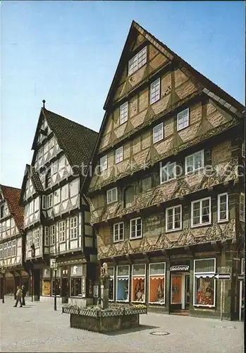 Celle Niedersachsen Poststrasse mit Hoeppnerhaus Fachwerkhaeuser Kat. Celle