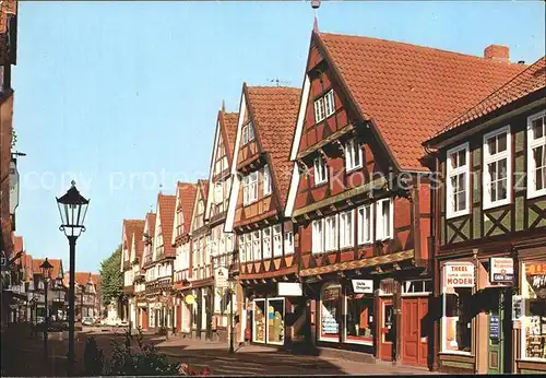 Celle Niedersachsen Schuhstrasse Fachwerkhaeuser Kat. Celle