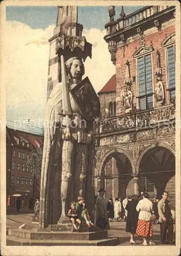 Bremen Roland Statue Serie Schoene Deutsche Heimat  Kat. Bremen