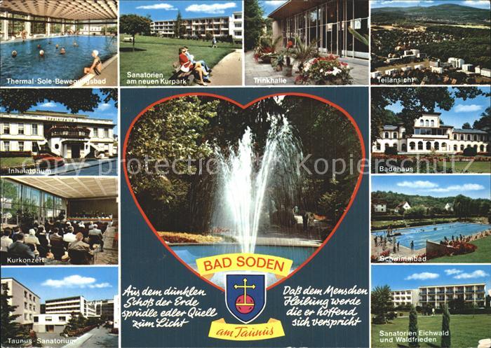 Bad Soden Taunus Thermalbad Sanatorium Trinkhalle Badehaus Schwimmbad ...