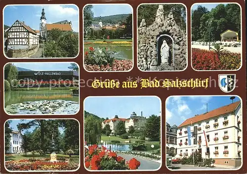 Bad Salzschlirf Teilansichten Kurort Sole Hallenbad Kurpark Madonna Kurkonzert Kat. Bad Salzschlirf