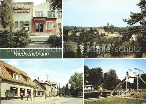 Friedrichsbrunn Harz Kulturhaus Teilansicht Ernst Thaelmann Strasse Waldbad Kat. Friedrichsbrunn