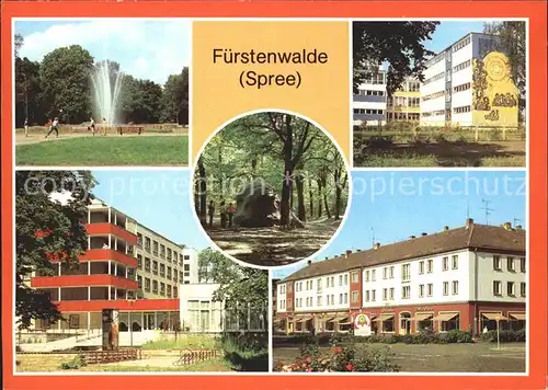 Fuerstenwalde Spree Park Oberschule Feierabendheim Pflegeheim Rauenscher Stein Muehlenstrasse Kat. Fuerstenwalde