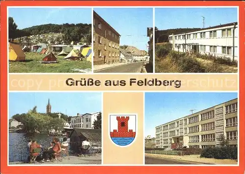 Feldberg Mecklenburg Campingplatz Huettenberg FDGB Erholungsheime Haussee Hans Fallada Schule Kat. Feldberger Seenlandschaft