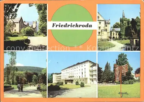 Friedrichroda Schloss Parkhotel Reinhardsbrunn Perthes Promenade Puschkinpark FDGB Erholungsheim Platz der Opfer des Faschismus Kat. Friedrichroda
