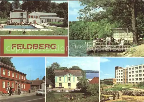 Feldberg Mecklenburg Erholungsheim BMK Ost Luzinhalle Rathaus Haussee FDGB Erholungsheim Freundschaft Kat. Feldberger Seenlandschaft