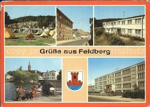 Feldberg Mecklenburg Campingplatz Huettenberg FDGB Erholungsheime Haussee Hans Fallada Schule Kat. Feldberger Seenlandschaft