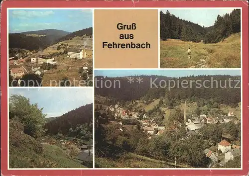 Fehrenbach Thueringer Wald FDGB Erholungsheim Fritz Sattler Eselsgrund Fehrenbacher Schweiz uebersicht Kat. Masserberg