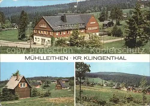 Muehlleithen Klingenthal HO Hotel Buschhaus Teilansichten Landschaft Kat. Klingenthal Sachsen
