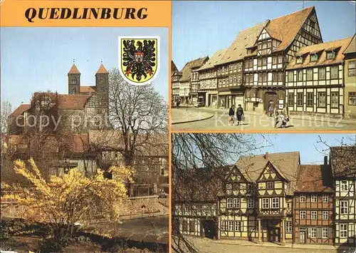 Quedlinburg Burgberg Stiftskirche Schloss Steinweg Schlossberg Klopstockhaus Fachwerkhaeuser Kat. Quedlinburg