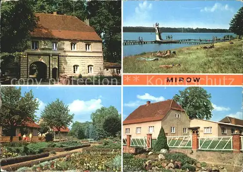 Mirow Torhaus Schloss Freibad Mirower See Fritz Reuter Strasse Rat der Stadt Kat. Mirow Mecklenburg