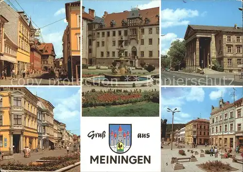 Meiningen Thueringen Georgstrasse Schloss Elisabethenburg Brunnen Theater Platz der Republik Kat. Meiningen