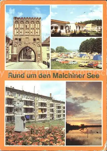 Malchin Demmin Steintor Friedrich Engels Strasse Malchiner See Bungalowsiedlung Campingplatz / Malchin /Demmin LKR