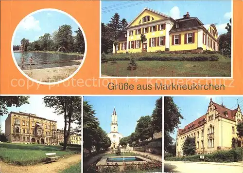 Markneukirchen Rudolf Thiele Bad Kinderkrippe Lutherplatz Kirche Musikschule Glier Kat. Markneukirchen