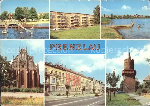 Prenzlau Freibad Uckersee Neubauten St Marienkirche Puschkinstrasse Mitteltorturm Kat. Prenzlau